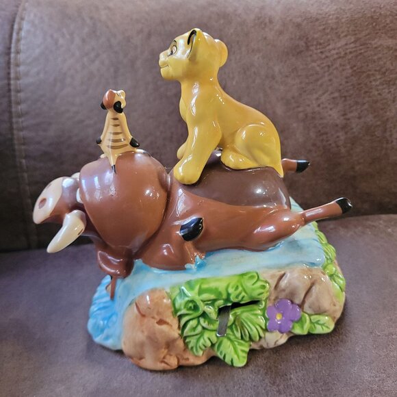 Pumbaa Simba Timon Music Box The Lion King Disney Hakuna Matata 1994 Schmid - Picture 3 of 6
